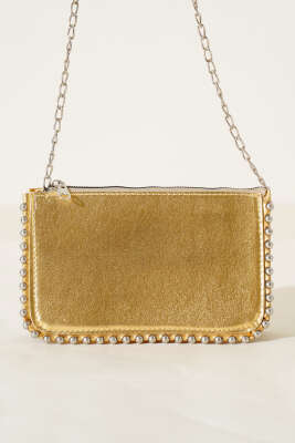 Zincir Askılı Zımbalı Çanta Sarı - Thumbnail