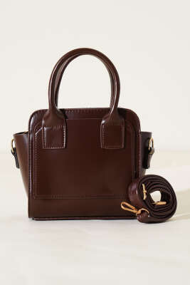 Kare Model Çanta Acı Kahve - Thumbnail