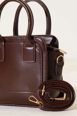 Kare Model Çanta Acı Kahve - Thumbnail