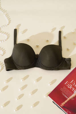 Desteksiz Şerit Sütyen Haki - Thumbnail