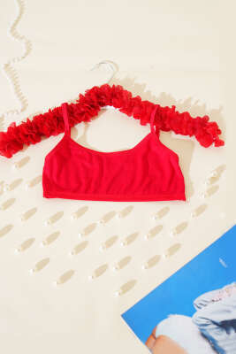 Askılı Petsiz Büstiyer Bordo - Thumbnail