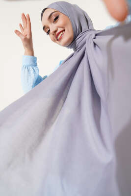 Pazarium - Rami Naturel Şal Gri -29