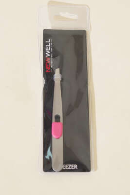 Düz Kalın Uçlu Gümüş Cımbız Fuşya - Thumbnail