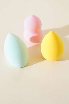 Pazarium - 3'lü Makyaj Sünger Seti Asorti 1