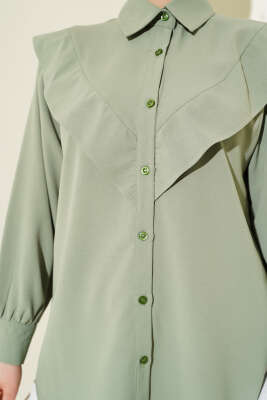 V Detaylı Gömlek Çağla Yeşili - Thumbnail