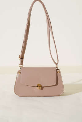 Kilitli Fermuarlı Çanta Vizon - Thumbnail