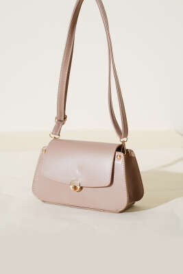 Kilitli Fermuarlı Çanta Vizon - Thumbnail