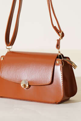 Kilitli Fermuarlı Çanta Taba - Thumbnail