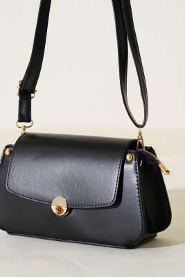 Kilitli Fermuarlı Çanta Siyah - Thumbnail