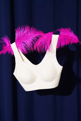 Pazarium - Geniş Askılı Sıfır His Ziro Gram Sütyen Ekru