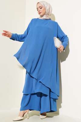 Pazarium - Asimetrik Kesim Ayrobin İkili Takım Mavi