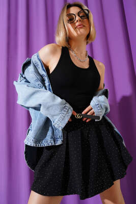 Pazarium - Fitilli Sporcu Body Siyah