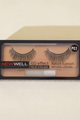 6D Effect Doğal Takma Kirpik P03 Siyah - Thumbnail