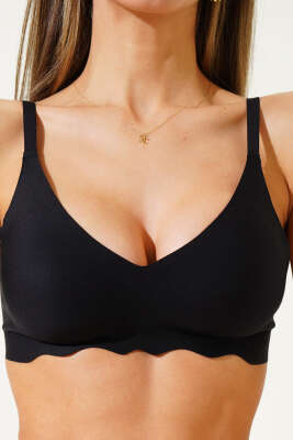 Pazarium - Balensiz Görünmez Sıfır His Ziro Gram Sütyen Siyah