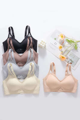 File Detaylı Sıfır His Ziro Gram Sütyen Ekru - Thumbnail