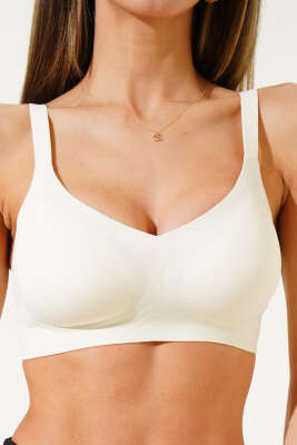 Pazarium - Ultra Hafif Sıfır His Ziro Gram Sütyen Ekru