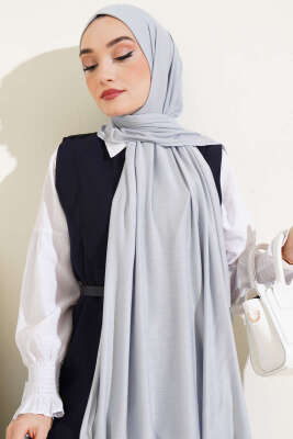 Pazarium - Basic Penye Şal Gri