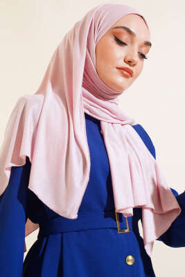 Pazarium - Basic Penye Şal Pudra