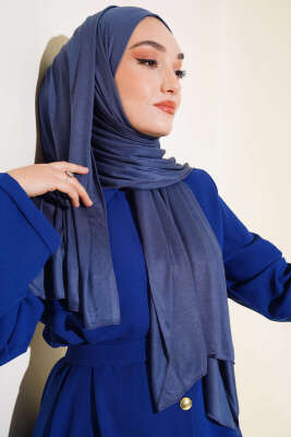 Pazarium - Basic Penye Şal Lacivert