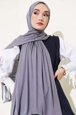 Pazarium - Basic Penye Şal Füme