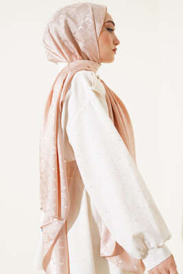 Çift Taraf Jakar Şal Pudra - Thumbnail