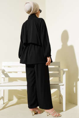 Bolero Detaylı İkili Takım Siyah - Thumbnail