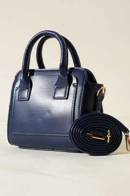 Pazarium - Kutu Model El Çanta Lacivert