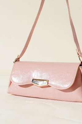 Mıknatıs Kapaklı Rugan Çanta Pudra - Thumbnail