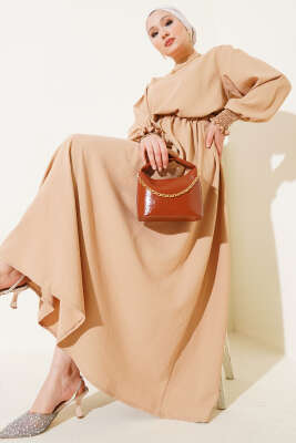 Pazarium - Bilek Gipeli Etekli İkili Takım Latte