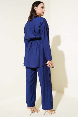 Bel Lastikli Tünelli İkili Takım Lacivert - Thumbnail