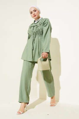 Bel Lastikli Tünelli İkili Takım Çağla Yeşili - Thumbnail