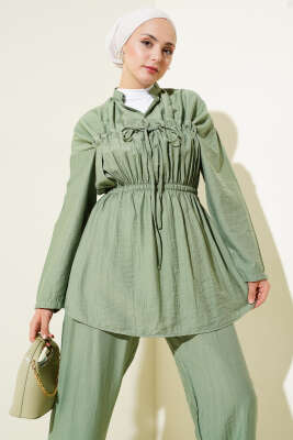 Bel Lastikli Tünelli İkili Takım Çağla Yeşili - Thumbnail