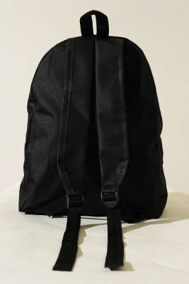 Fermuarlı Sırt Çantası Siyah - Thumbnail