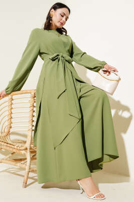 Bel Kuşaklı İkili Takım Çağla Yeşili - Thumbnail