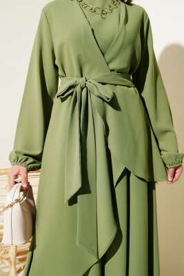 Bel Kuşaklı İkili Takım Çağla Yeşili - Thumbnail