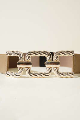 Metal Tokalı Kemer Vizon - Thumbnail