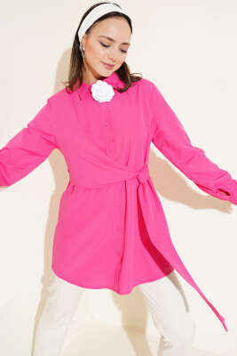 Pazarium - Yandan Bağlamalı Tunik Fusya