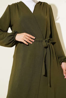 Bel Tünelli Bağlamalı Kap Haki - Thumbnail