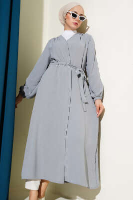 Bel Tünelli Bağlamalı Kap Gri - Thumbnail