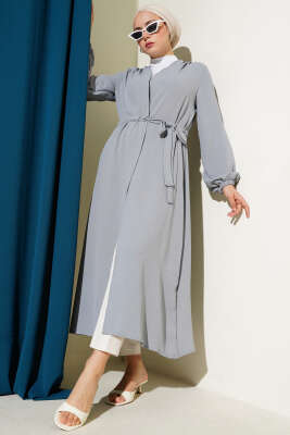 Bel Tünelli Bağlamalı Kap Gri - Thumbnail