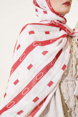 Desenli Bambu Kraş Şal Kiremit - Thumbnail