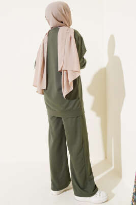 Önü Çımalı Basic İkili Takım Haki - Thumbnail