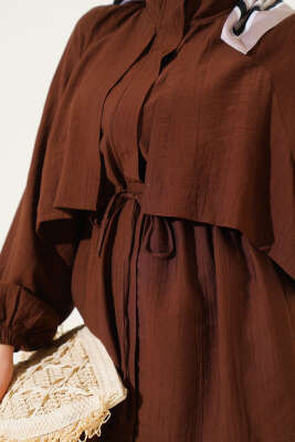 Bolero Detaylı İkili Takım Kahve - Thumbnail