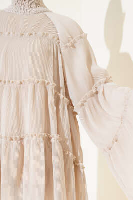 Pliseli Kat Kat Salaş Tunik Taş - Thumbnail