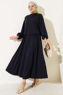 Basic Etekli İkili Takım Lacivert - Thumbnail