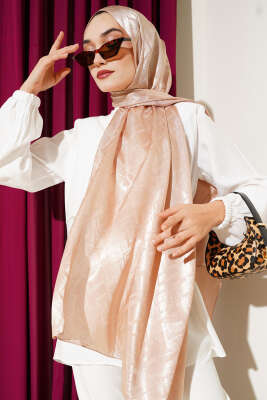 Geometri Desenli Jakar Şal Camel - 10 - Thumbnail