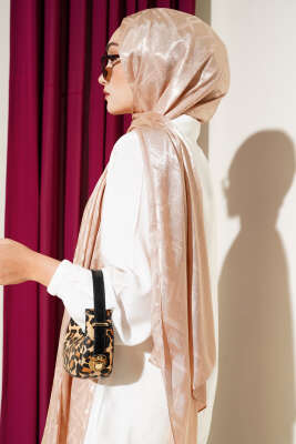 Geometri Desenli Jakar Şal Camel - 10 - Thumbnail