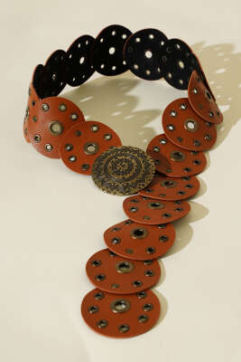 Vintage Tarzı Kemer Taba - Thumbnail