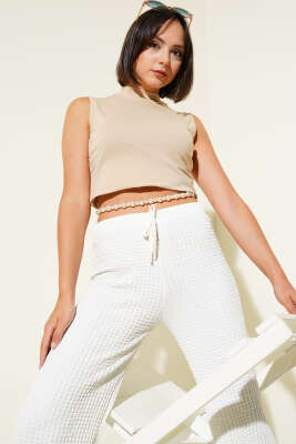 Pazarium - Kolsuz Balıkçı Yaka Body Bej