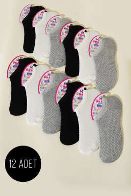 Pazarium - Bayan 12'li Sneaker Çorap Asorti 2